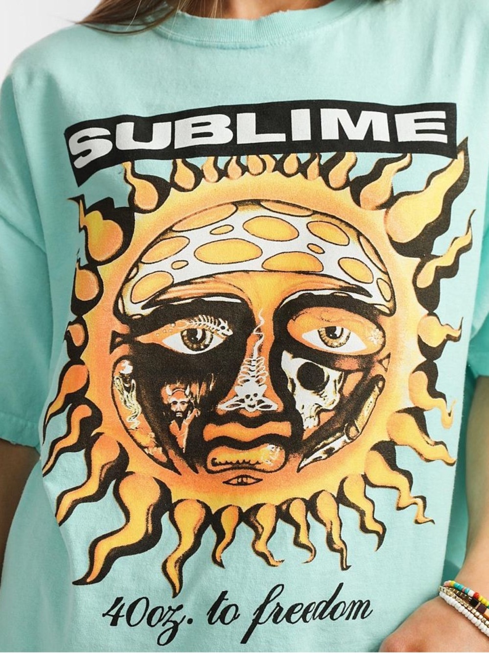 Buckle Sublime Graphic Tee in Aqua L/XL